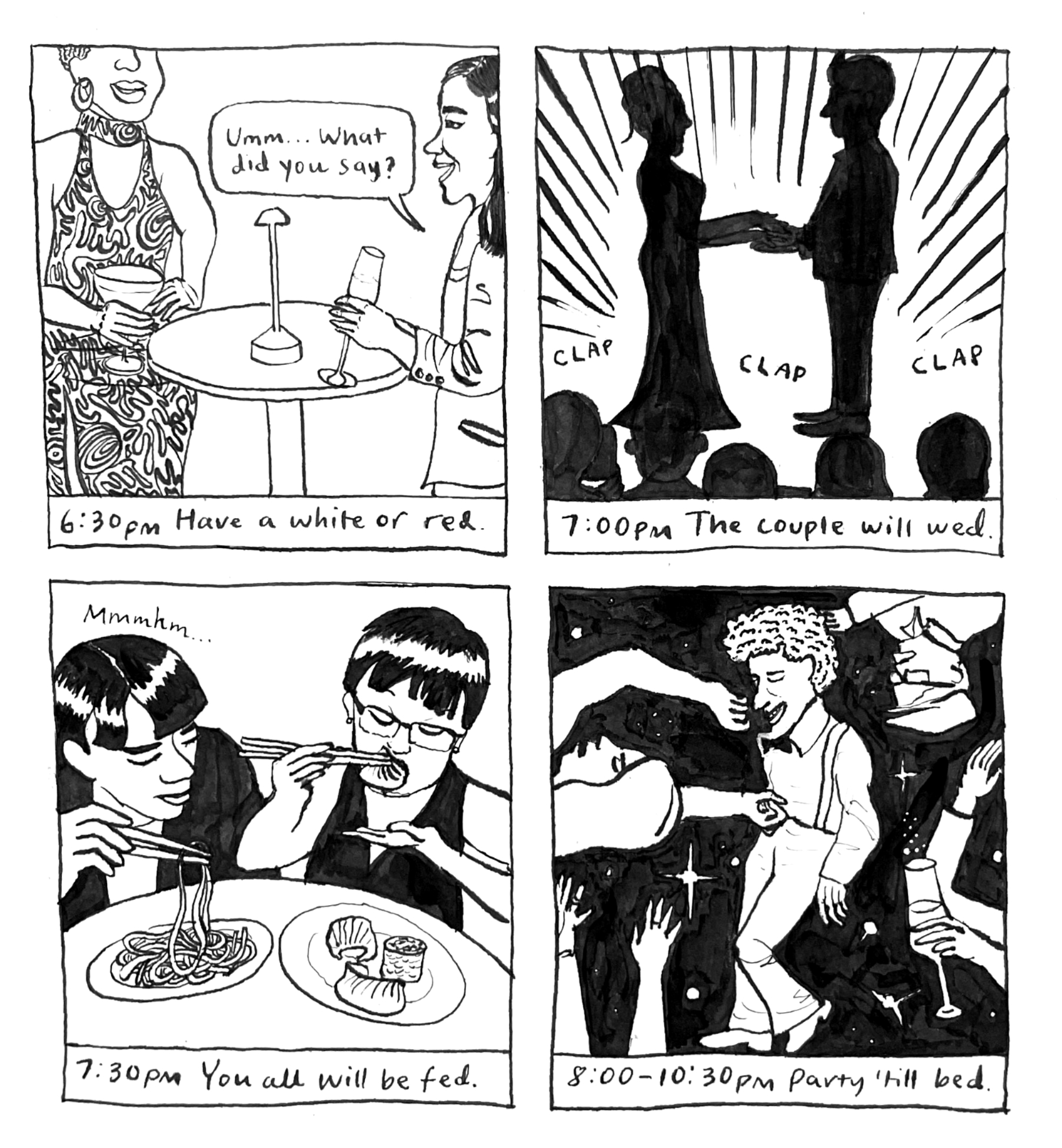 Wedding Program Comics